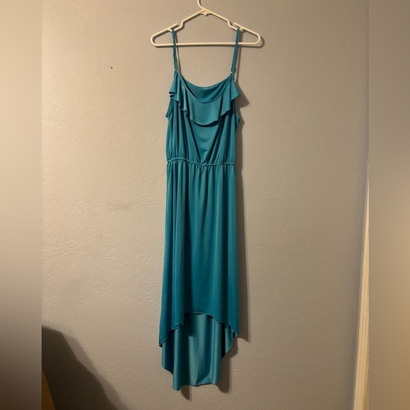 Stretchy blue high low dress size l/xl - Picture 10 of 11